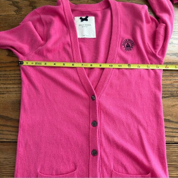 Gilly Hicks by Abercrombie & Fitch Pink Cardigan Sweater Preppy Academia Y2K S - Picture 7 of 9